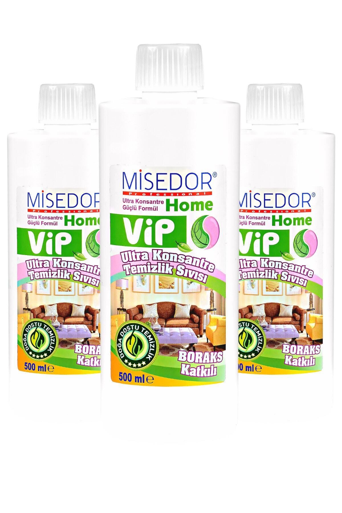 3lü Set Vip Doğal Genel Temizlik Sıvısı 500 ml