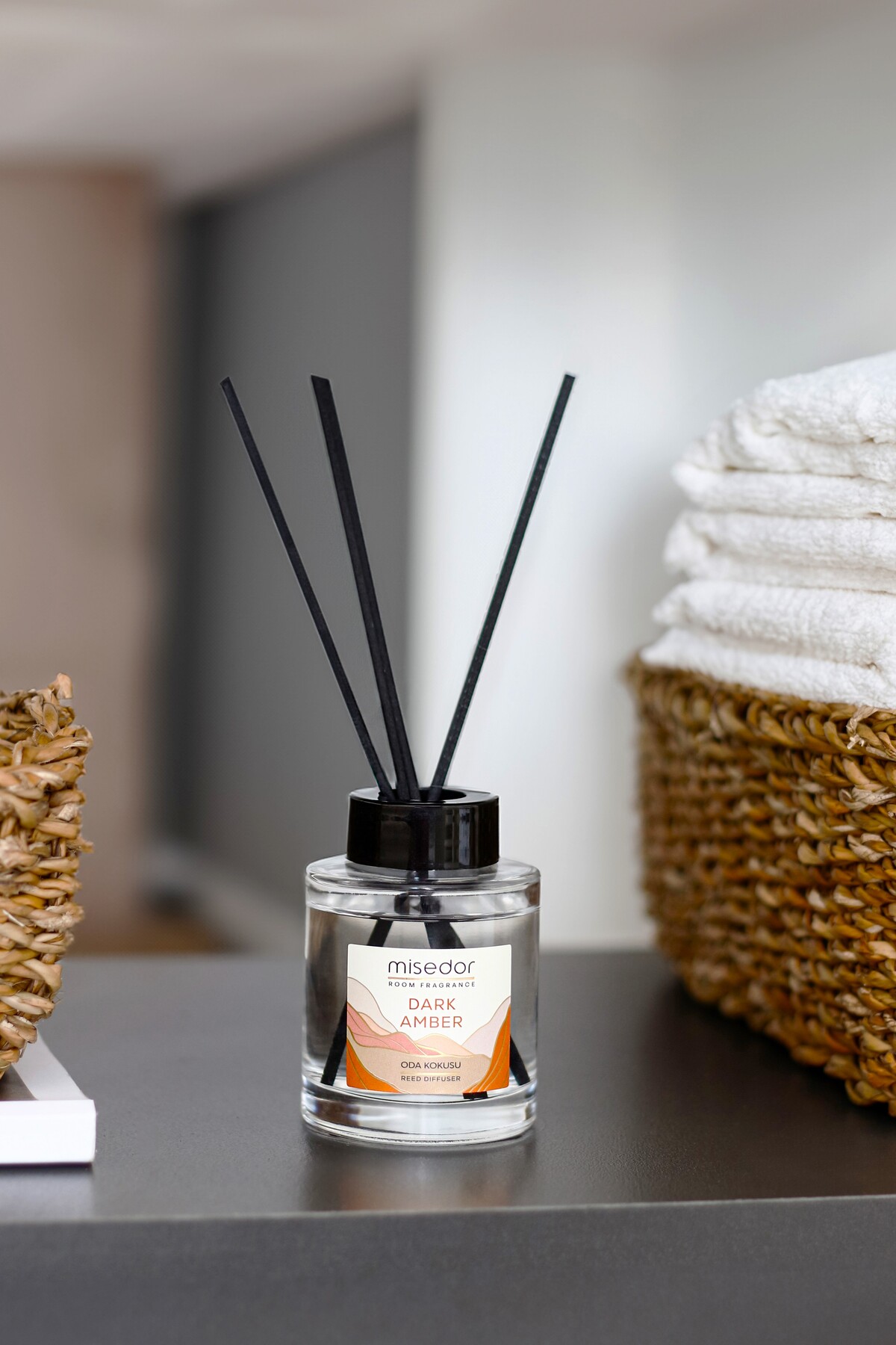 2 li Set Dark Amber Çubuklu Oda Kokusu 120 ml & Oda Spreyi 500 ml