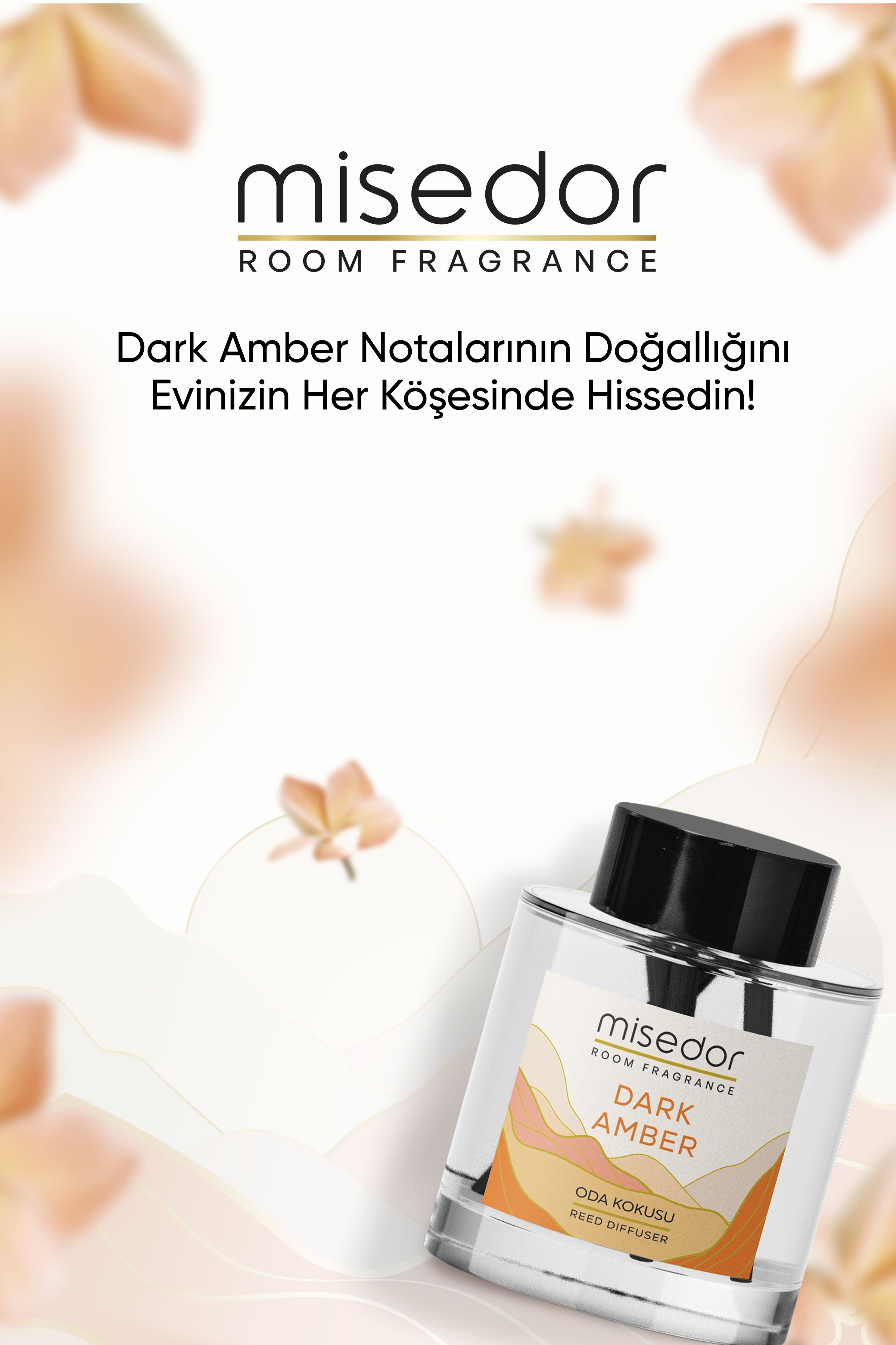 Misedor Dark Amber Çubuklu Oda Kokusu 120 ml