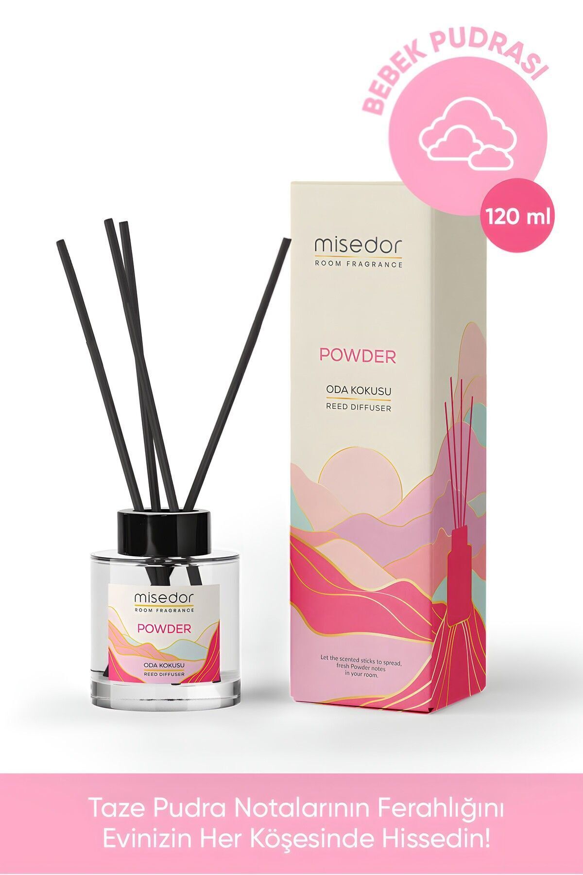 Misedor Powder Çubuklu Oda Kokusu 120 ml