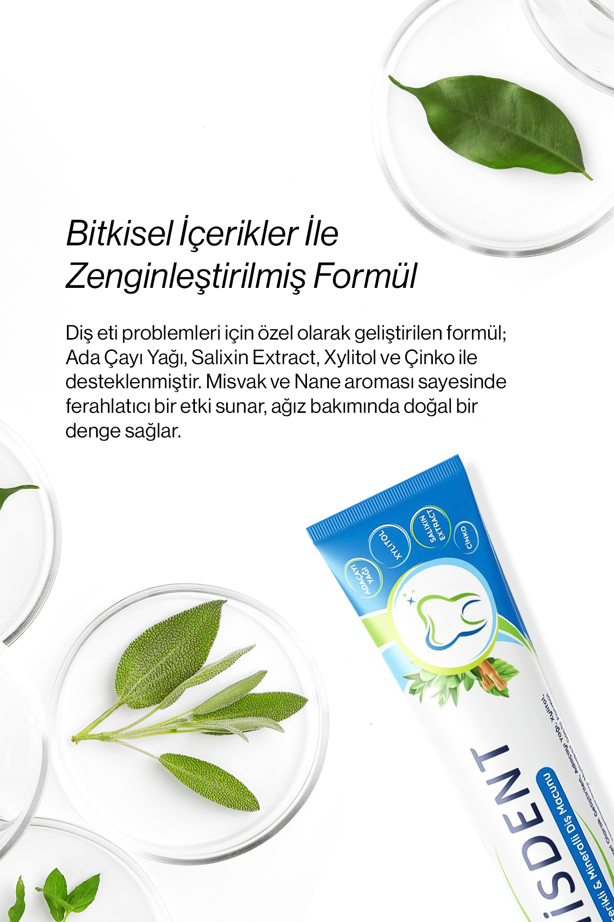 Misdent Bitkisel İçerikli & Mineralli Diş Macunu 75 ml