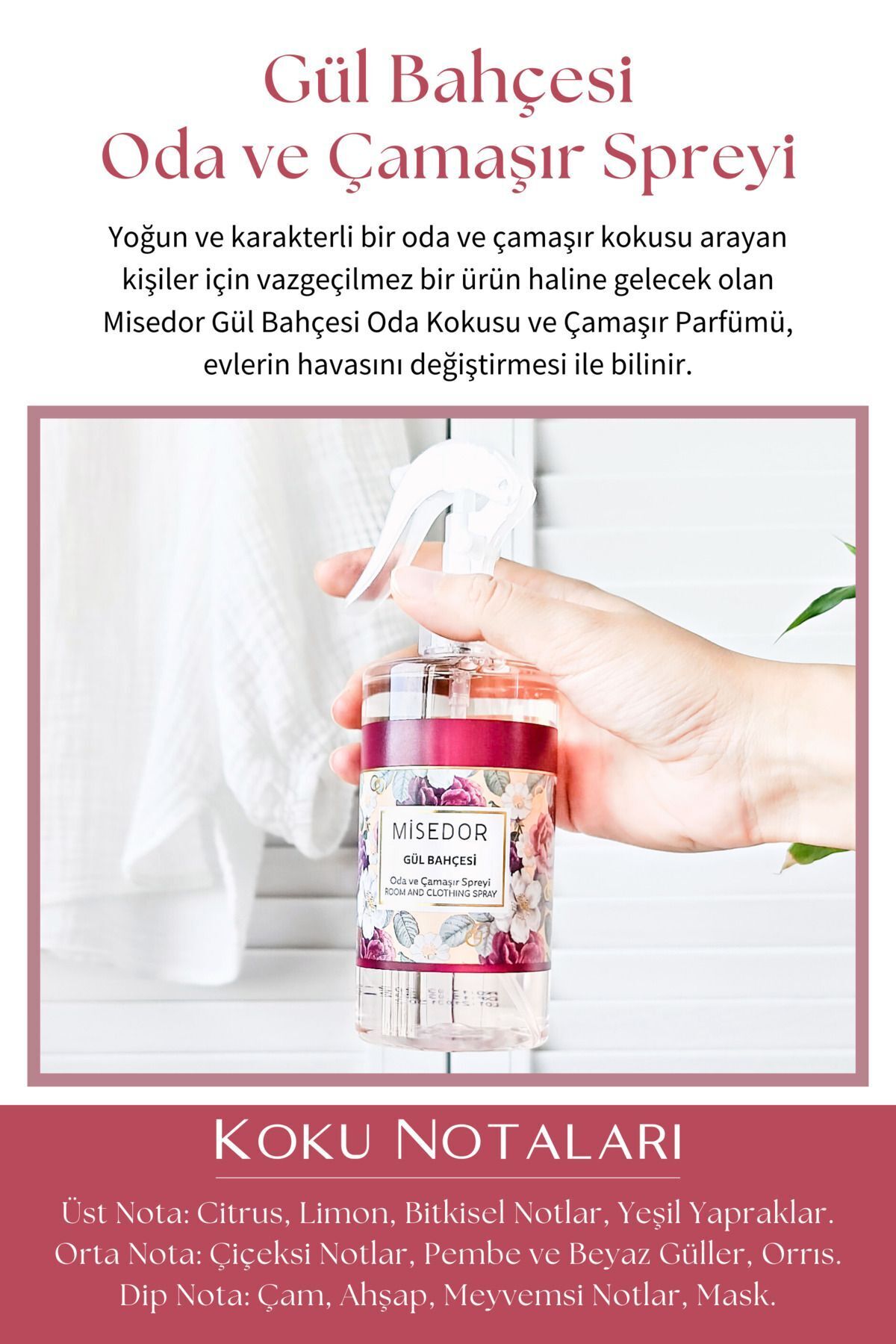 2 Li Set Gül Bahçesi Ve Vanilya Oda Kokusu Ve Çamaşır Spreyi 330 ml