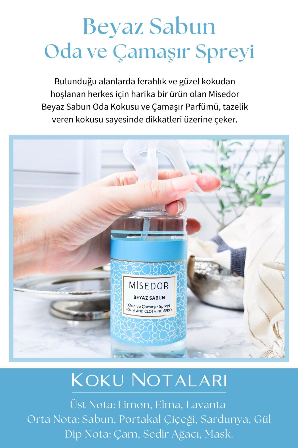 2 Li Set Beyaz Sabun Ve Marine Oda Kokusu Ve Çamaşır Spreyi 330 ml