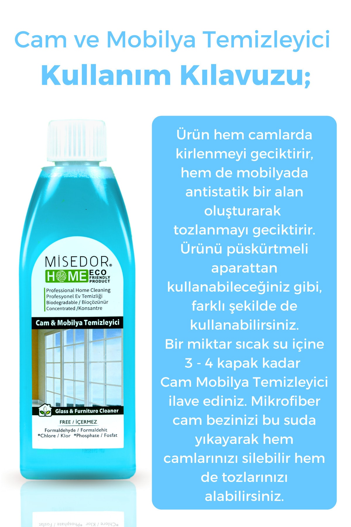 Doğal Cam Ve Mobilya Temizleyici 400 ml