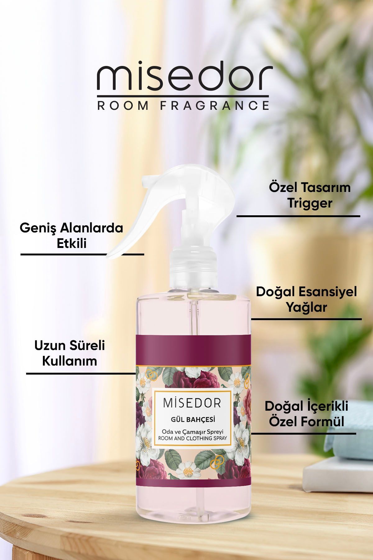 Gül Bahçesi Oda Kokusu Ve Çamaşır Parfümü 330 ml