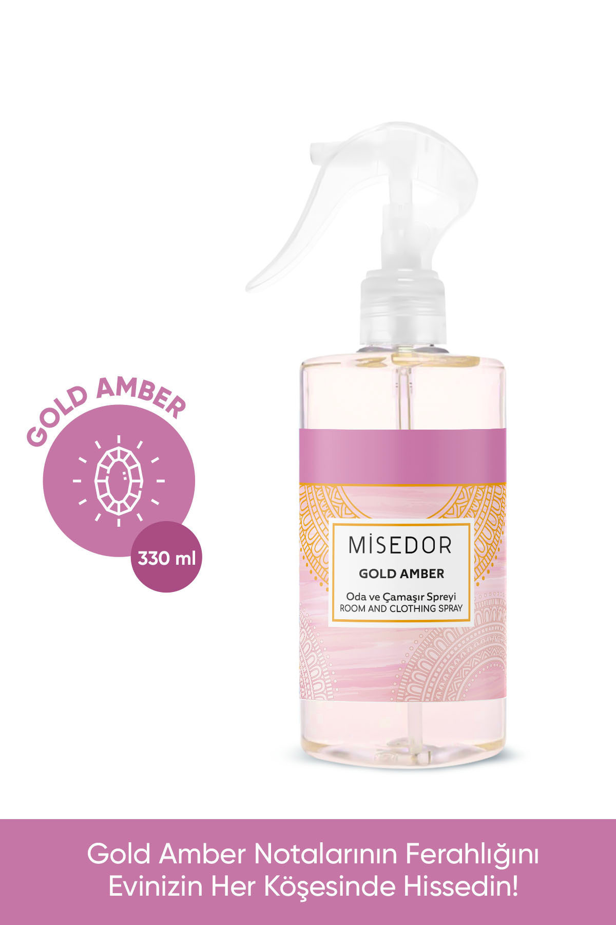 Gold Amber Oda Kokusu Ve Çamaşır Parfümü 330 Ml