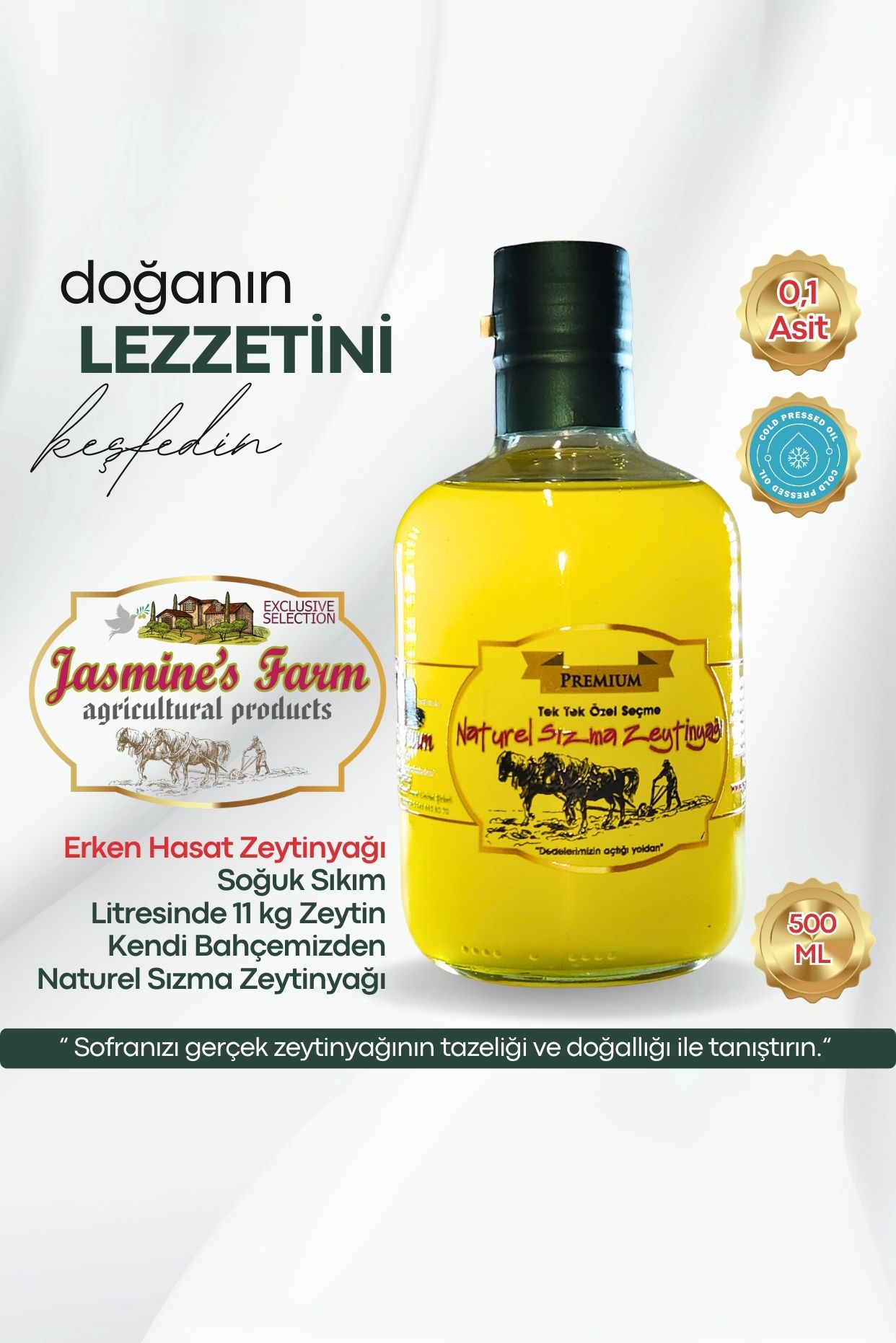 Gurme Zeytinyağı Tadım Seti Ultra Premium 4X250ML - Yüksek Polifenol