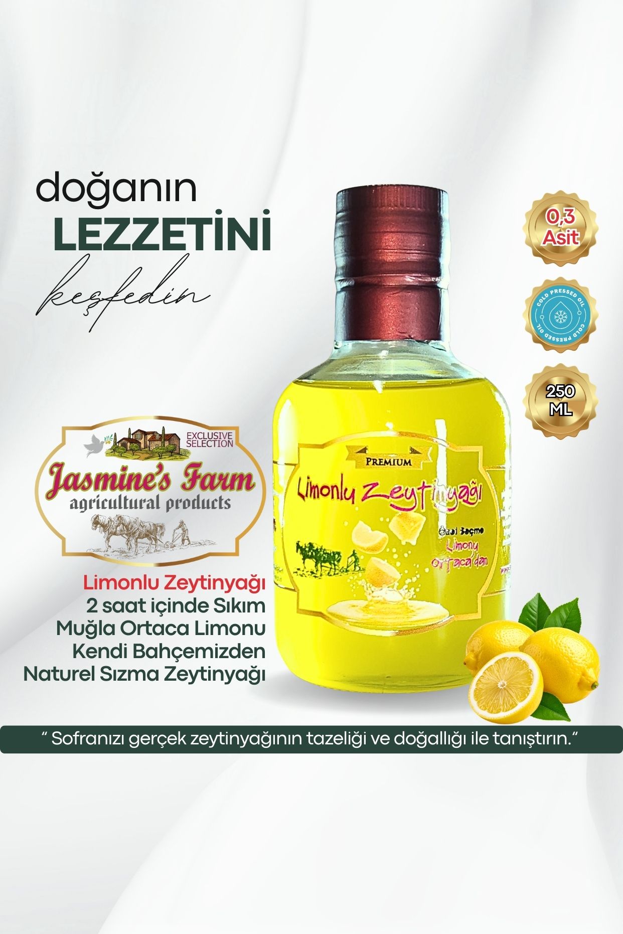 Gurme Zeytinyağı Tadım Seti Ultra Premium 4X250ML - Yüksek Polifenol