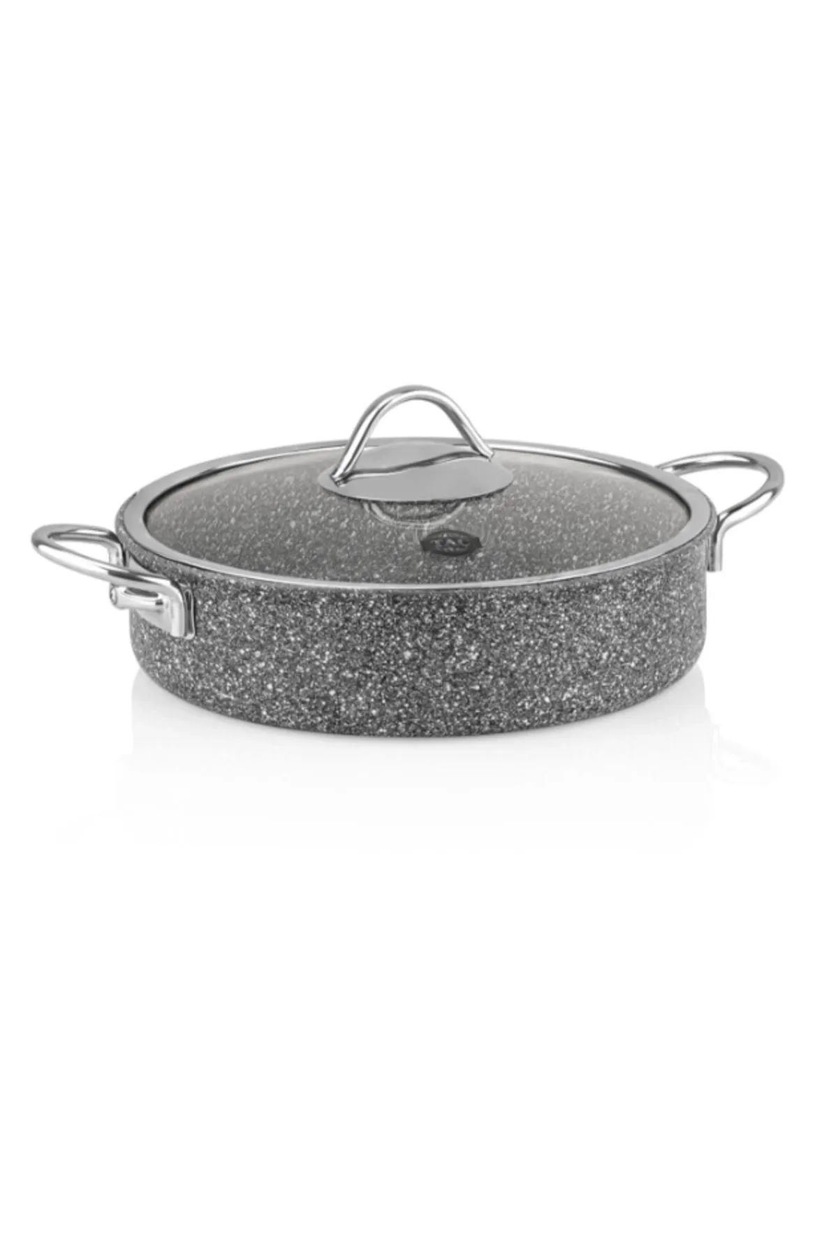 Taç Ultra Classic 3 Parça Granit Tencere & Tava Seti Gri