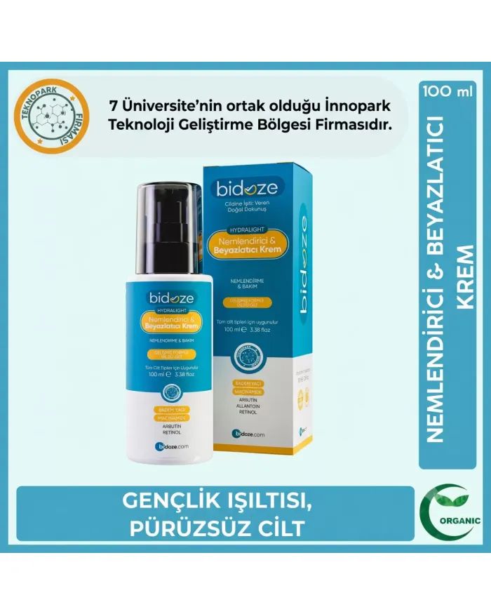 Bidoze Hydralight Nemlendirici & Beyazlatıcı Krem 100 Ml
