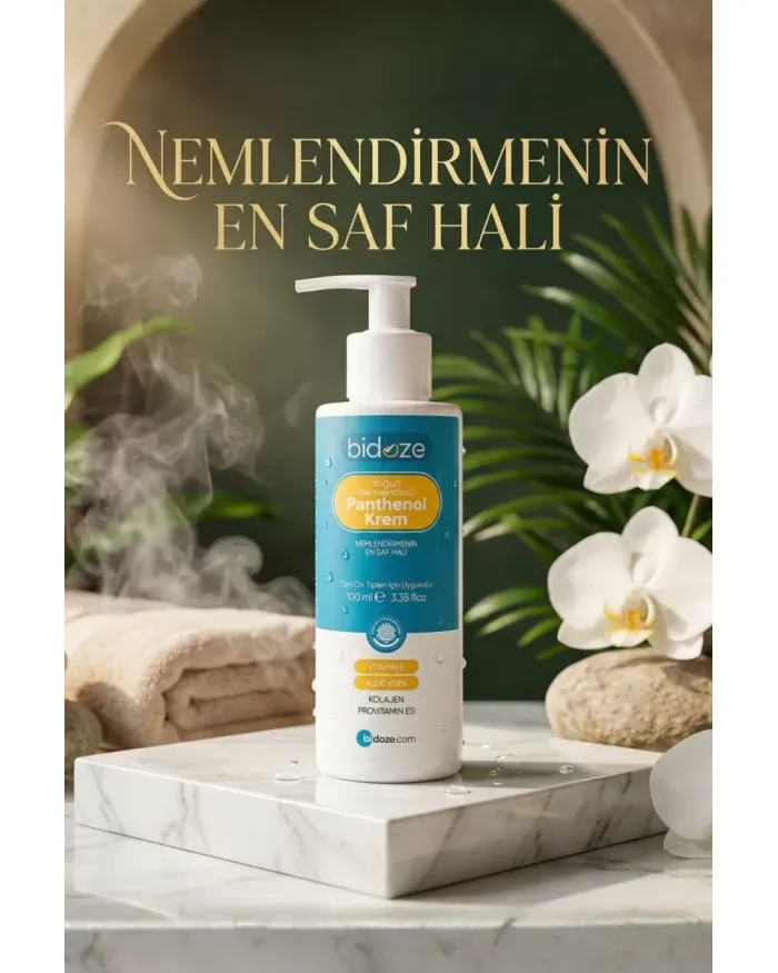 Bidoze Yoğun Nemlendirici Panthenol Krem 100 Ml | Kolajen Hyaluronik Asit & E Vitamini