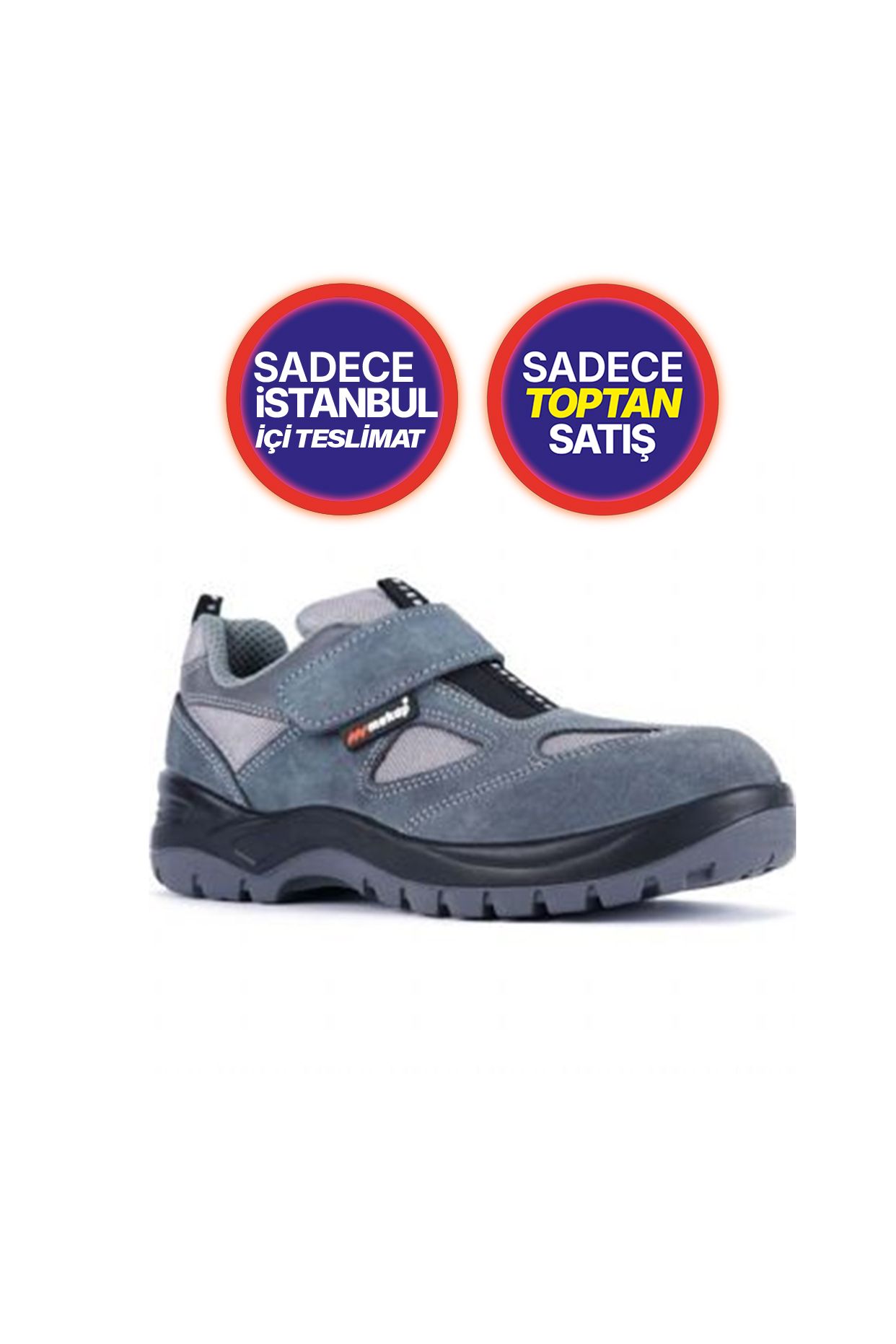 Jüpiter 157-01 Mekap Gri Süet S1 İş Güvenlik Ayakkabısı