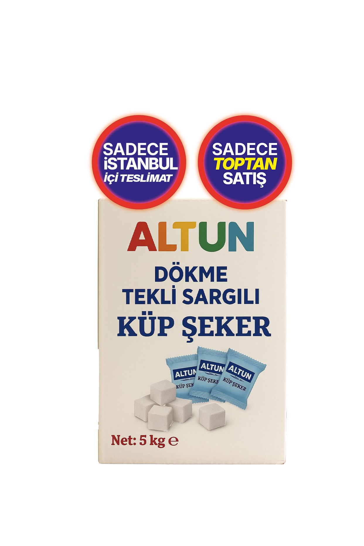 Altun Sargılı Küp Şeker 5 KG Tek Paket