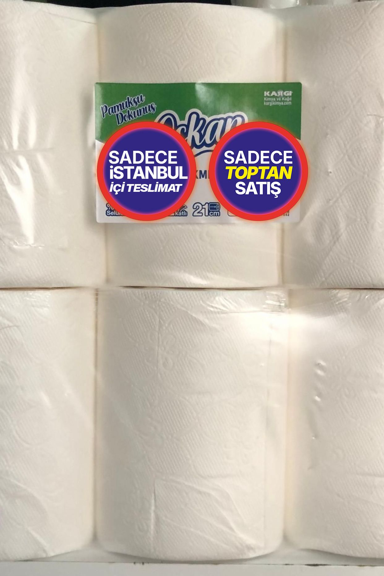 21 cm Hareketli Havlu - 6'lı - (2,5 Kg)