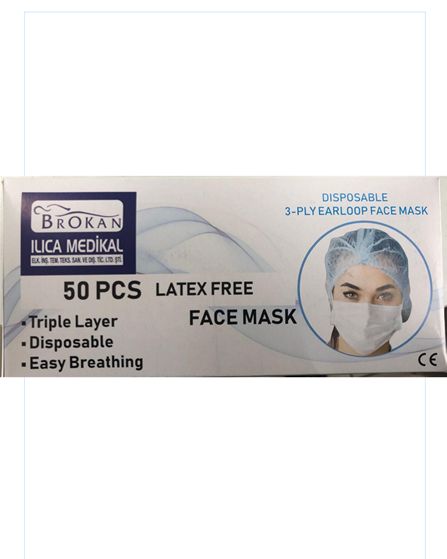 3 Katlı Maske - 50'li Paket