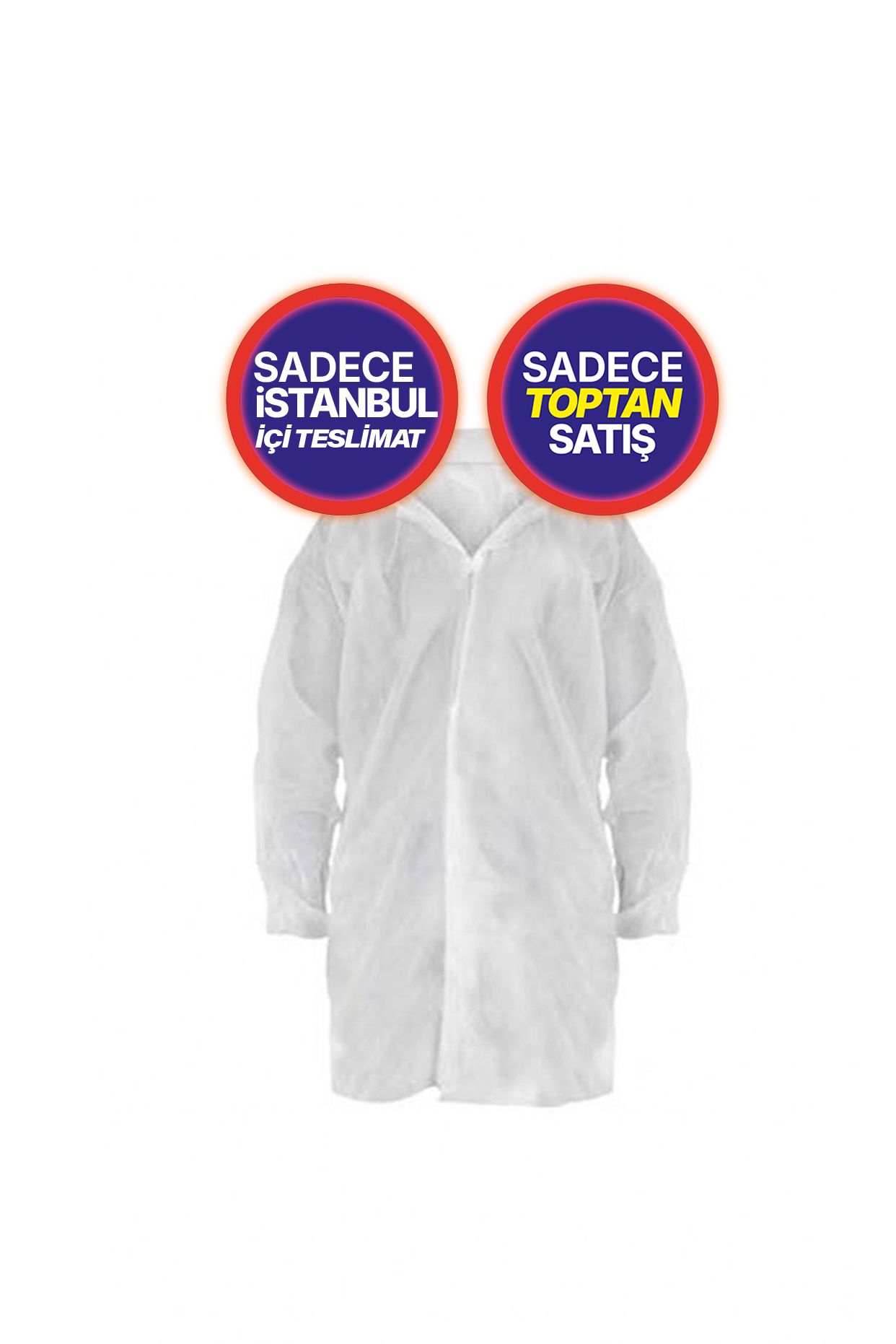 Tek Kullanımlık Tela Ziyaretçi Önlüğü