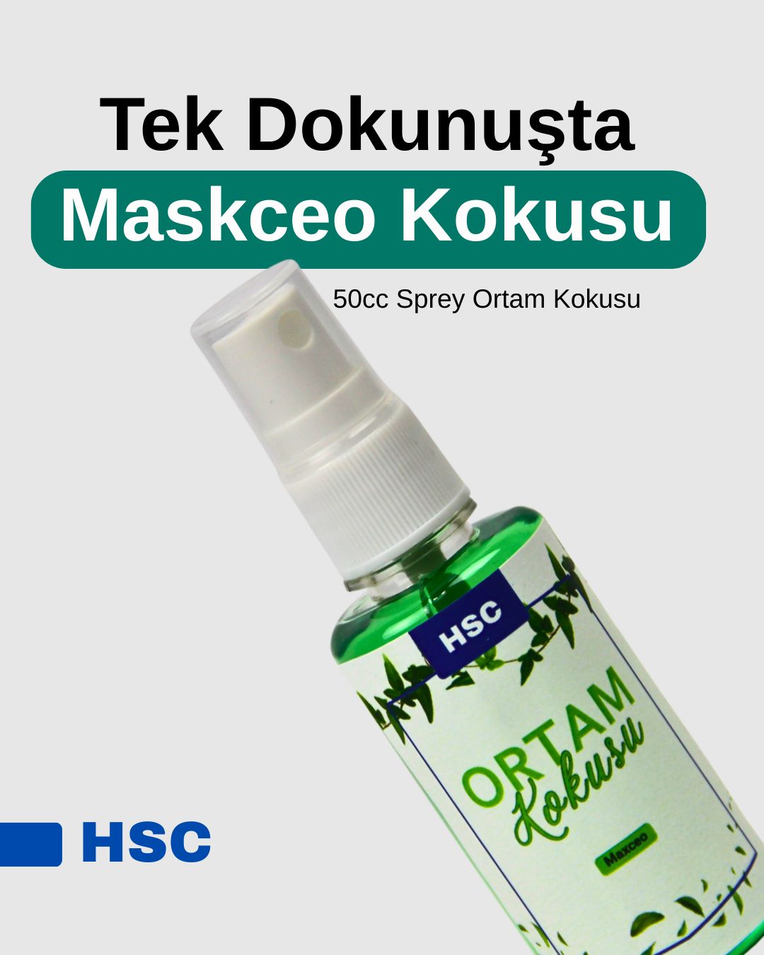 Maskceo Ortam Kokusu 50cc Sprey – Ferahlatıcı Taşınabilir Ortam Kokusu