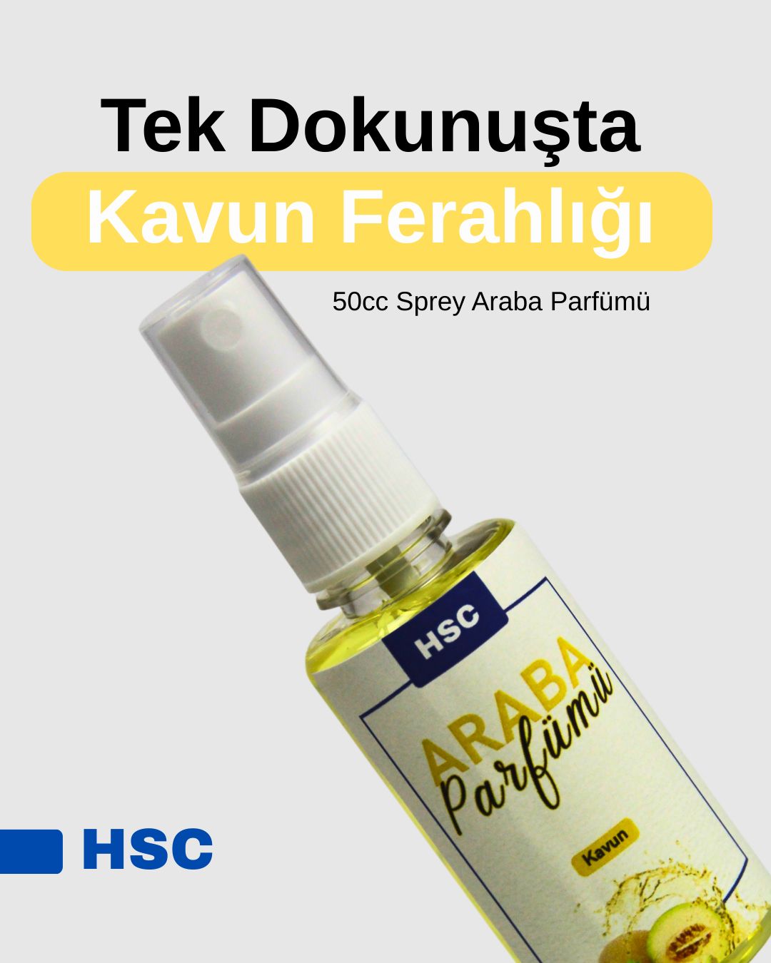 Kavun Araba Parfümü 50cc Sprey – Ferahlatıcı Taşınabilir Araç Kokusu