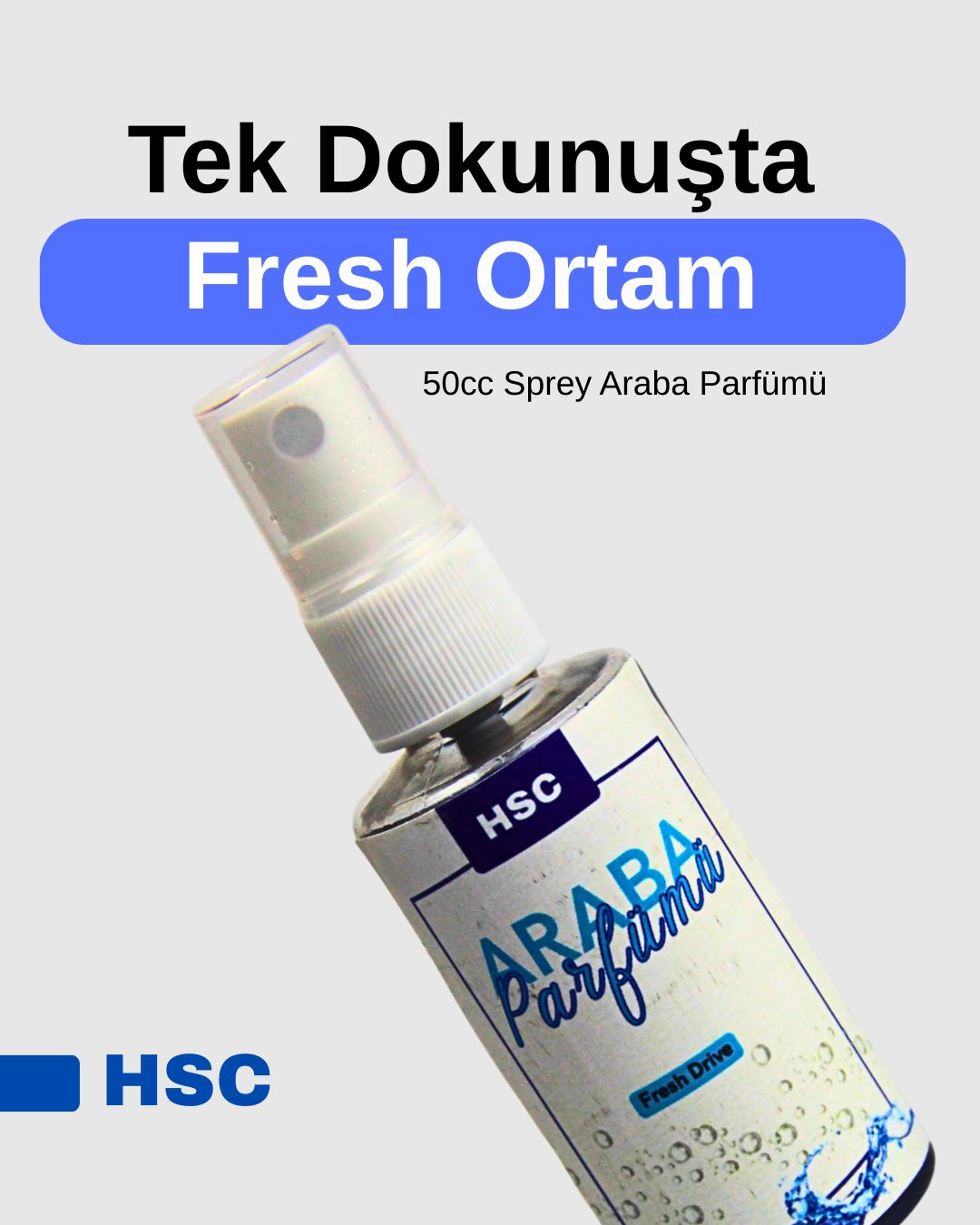 Fresh Drive Araba Parfümü 50cc Sprey – Ferahlatıcı Taşınabilir Araba Kokusu