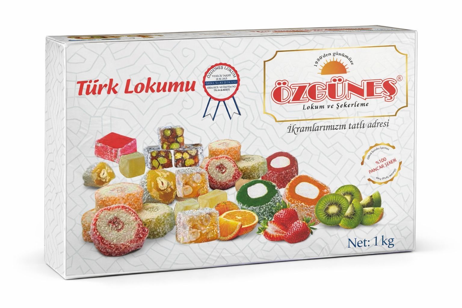 Özgüneş Klasik Üstü Fındıklı Lokum 1 kg – Geleneksel Lezzet