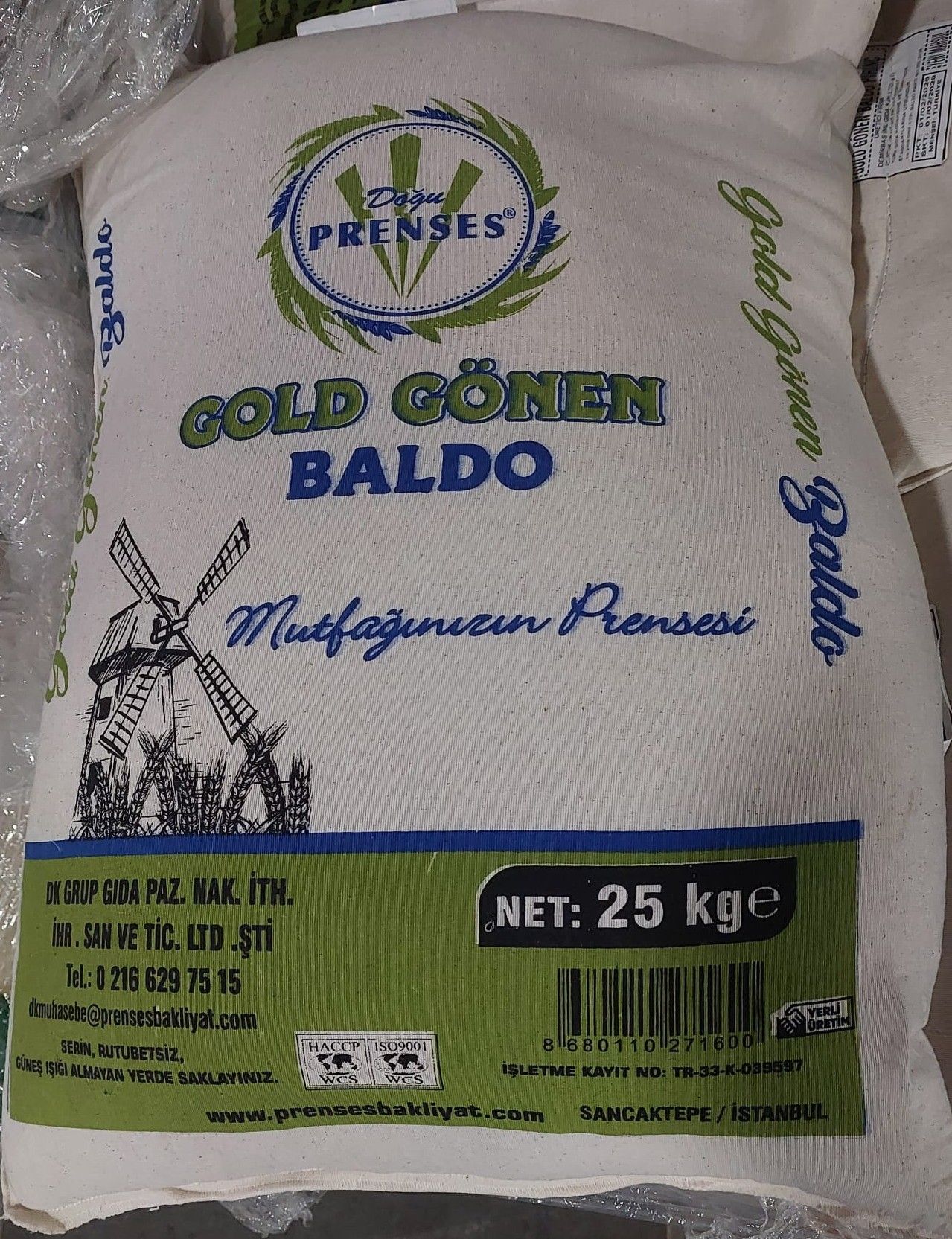 PRENSES (BEZ) GOLD GÖNEN BALDO PİRİNÇ 25 KG