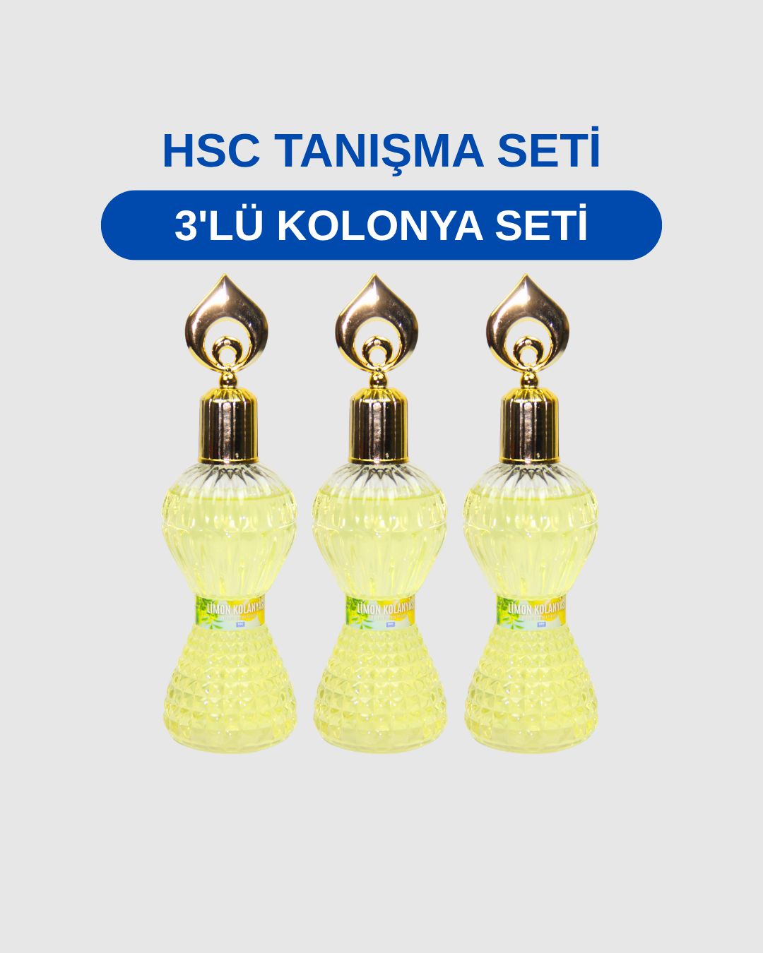 3LÜ Lüx Kolonya Seti – Ferahlatıcı Kolonya Seti