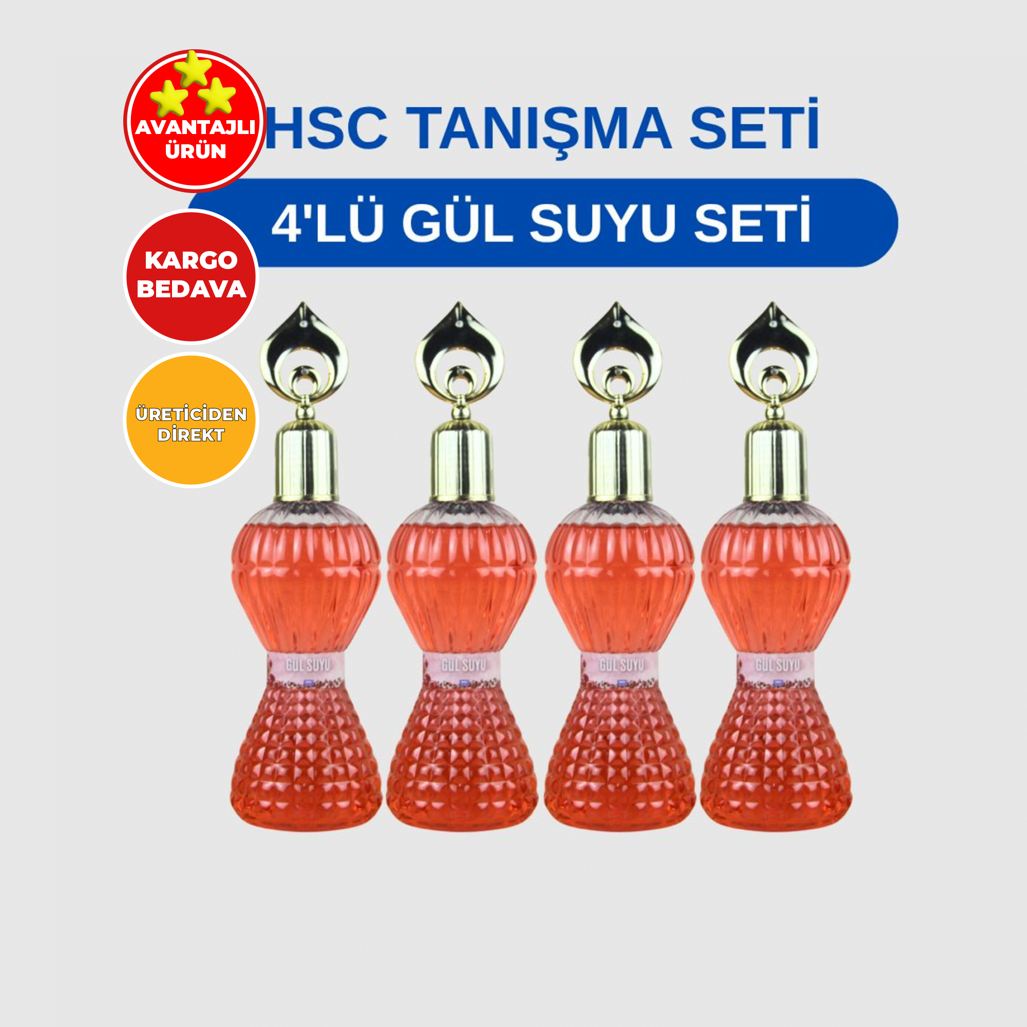 4LÜ Lüx Gül Suyu Seti – Lüx Gül Suyu 300cc