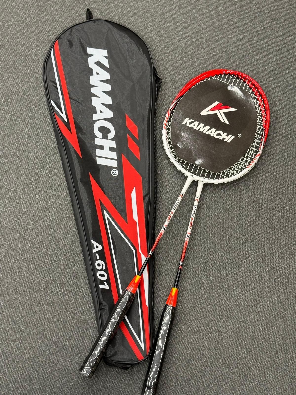 Kamachi A-601 İkili Badminton Raket Seti - Kılıflı 2'li Badminton Raketi