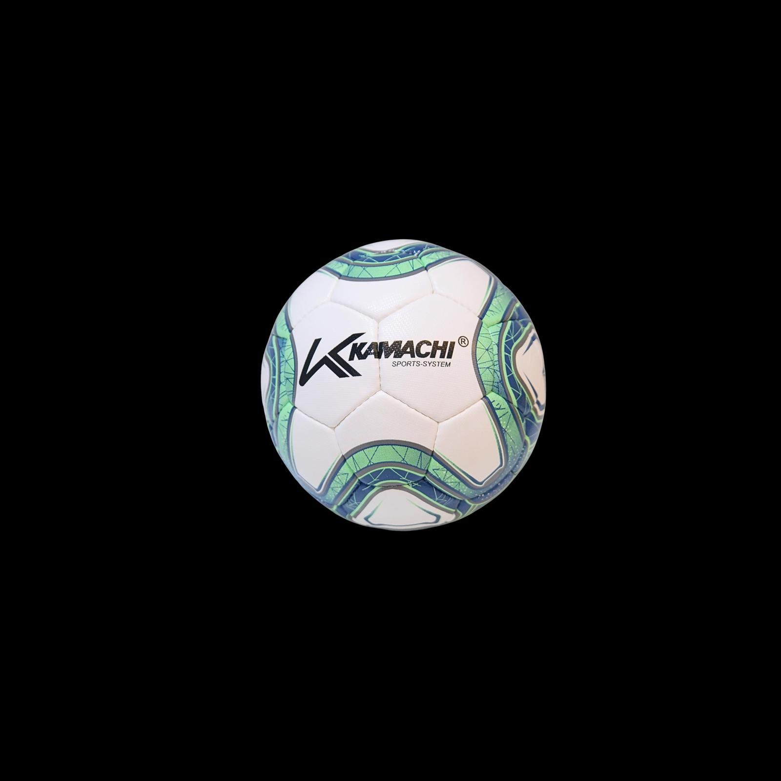 Kamachi Sports-System Hibrit Futbol Topu - 5 No Profesyonel Maç Topu (Yeşil/Mavi Desenli)