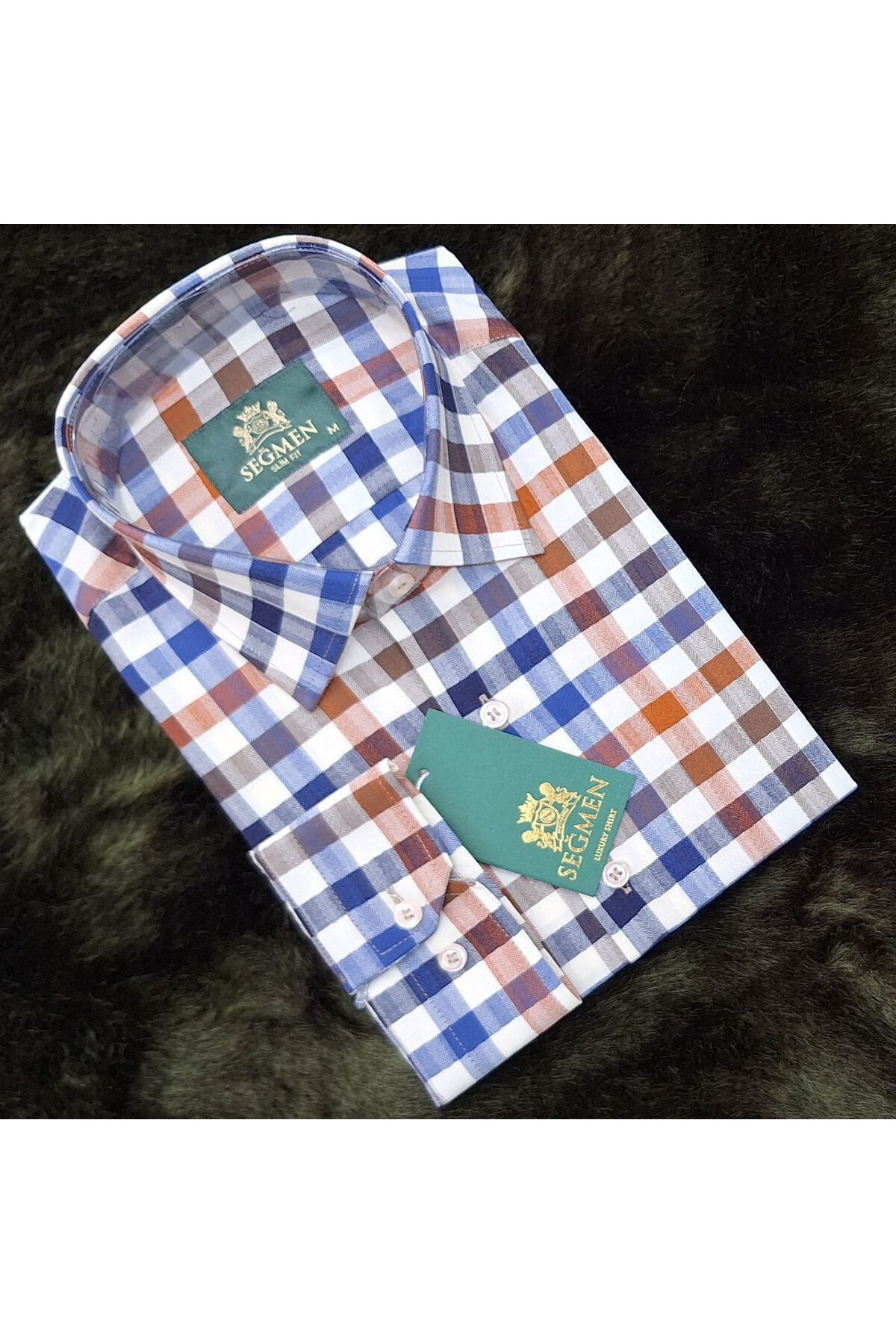 Slim Fit Pamuklu Kareli Erkek Gömlek