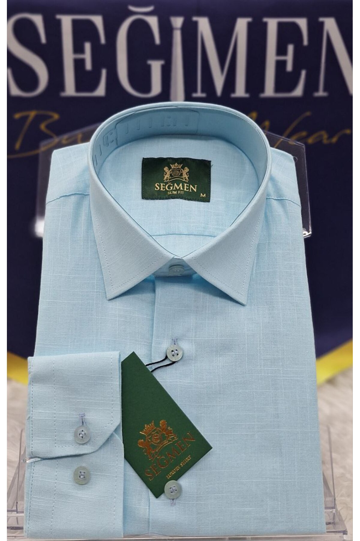 Flam Keten Slim Fit Pamuklu Erkek Gömlek