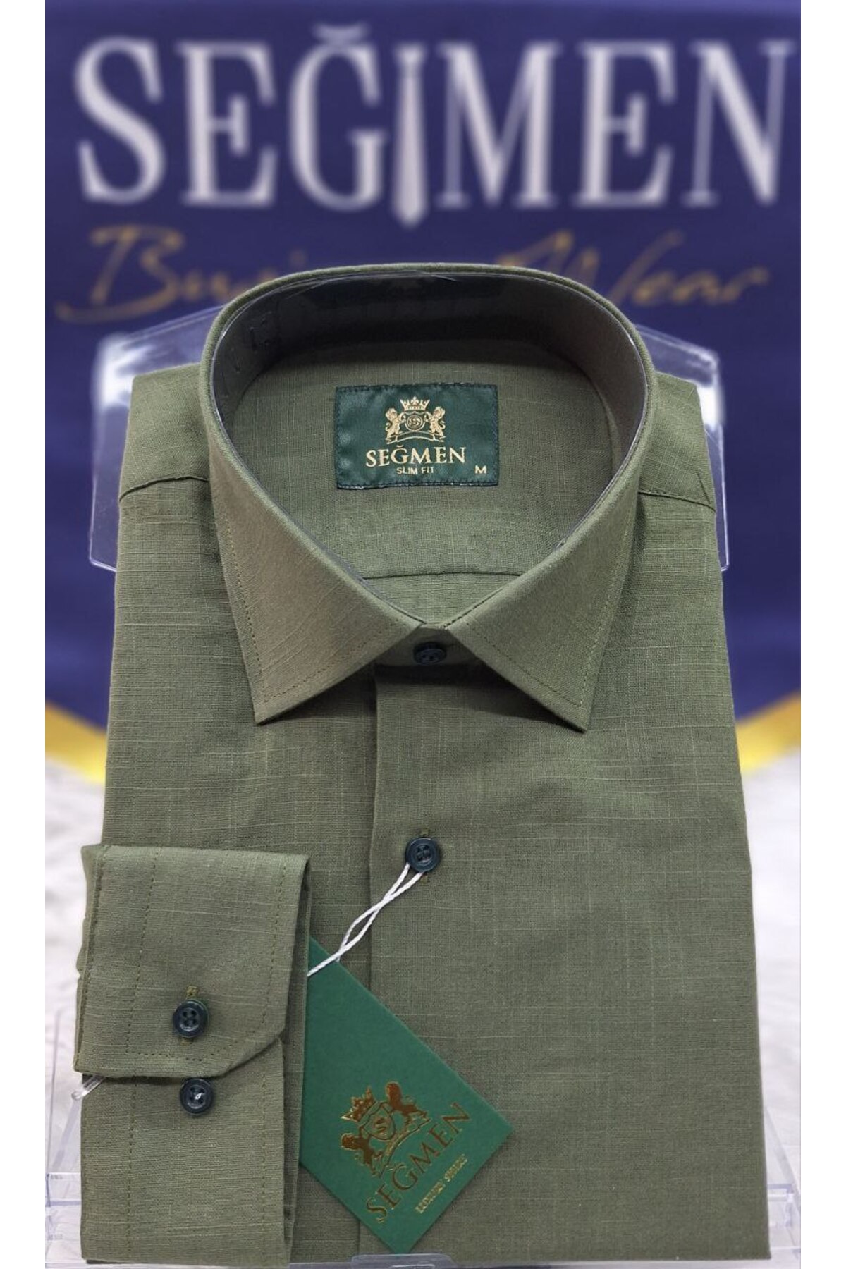 Flam Keten Slim Fit Pamuklu Erkek Gömlek