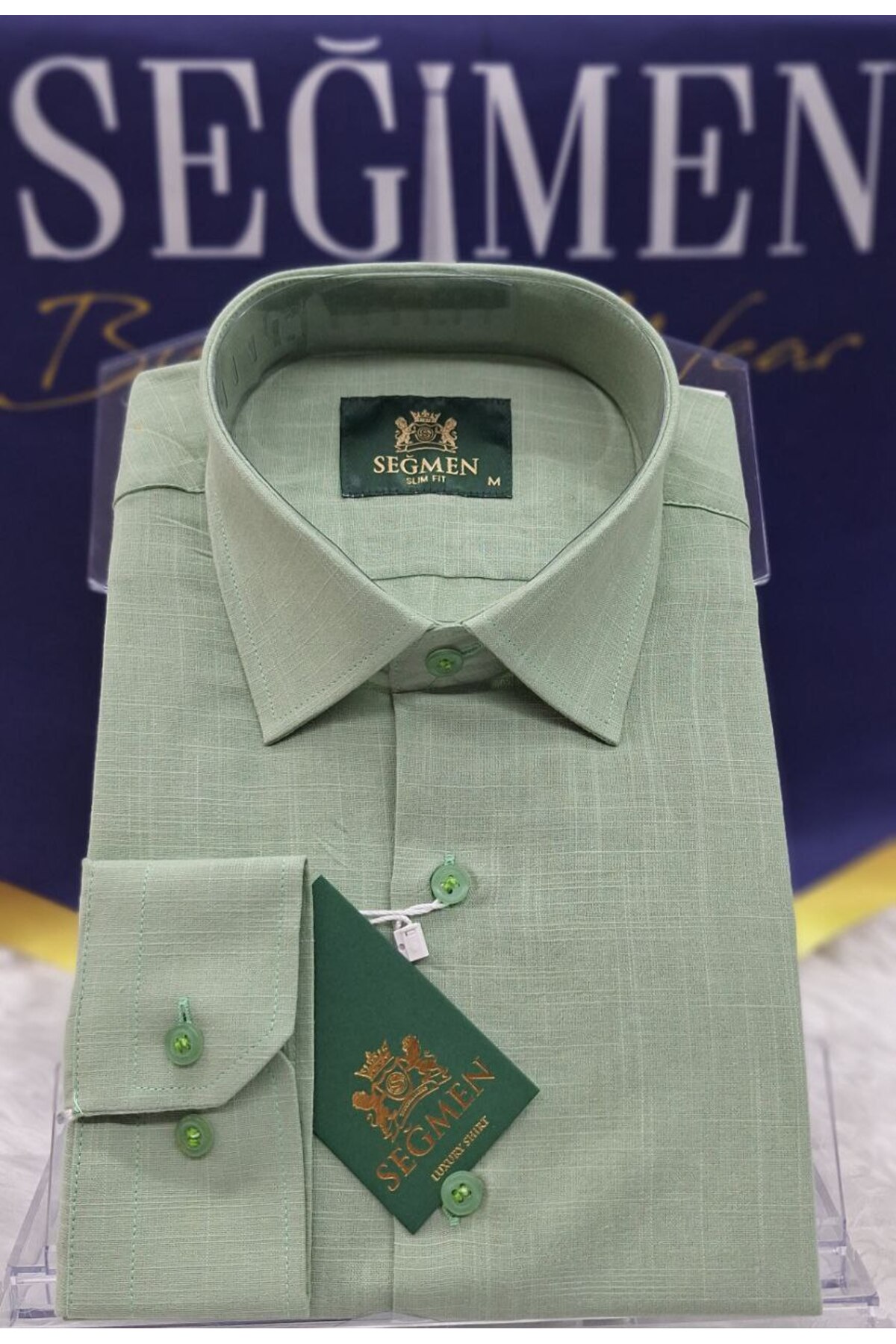 Flam Keten Slim Fit Pamuklu Erkek Gömlek