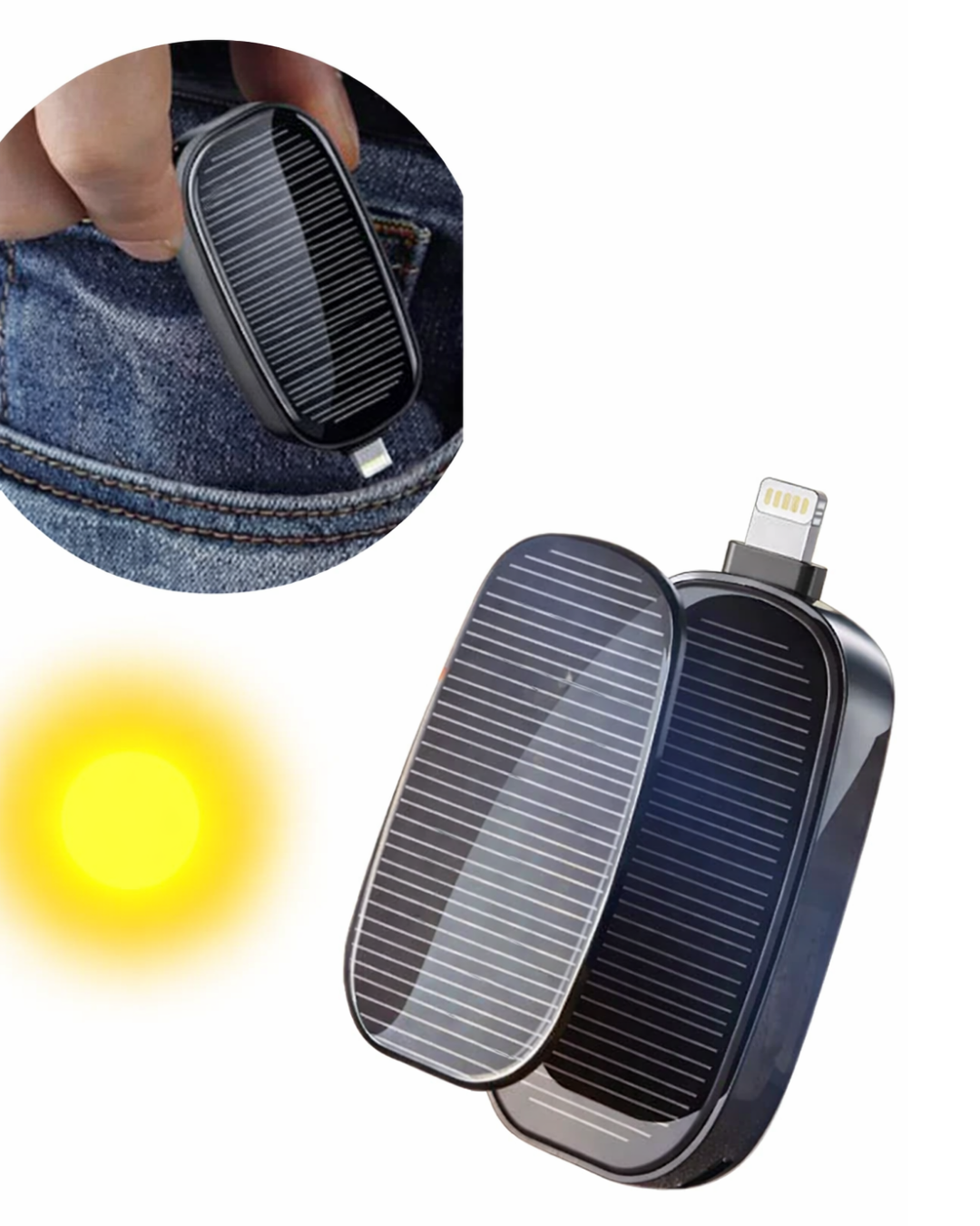 Taşınabilir Solar Powerbank 1200mAh Outdoor Kullanım