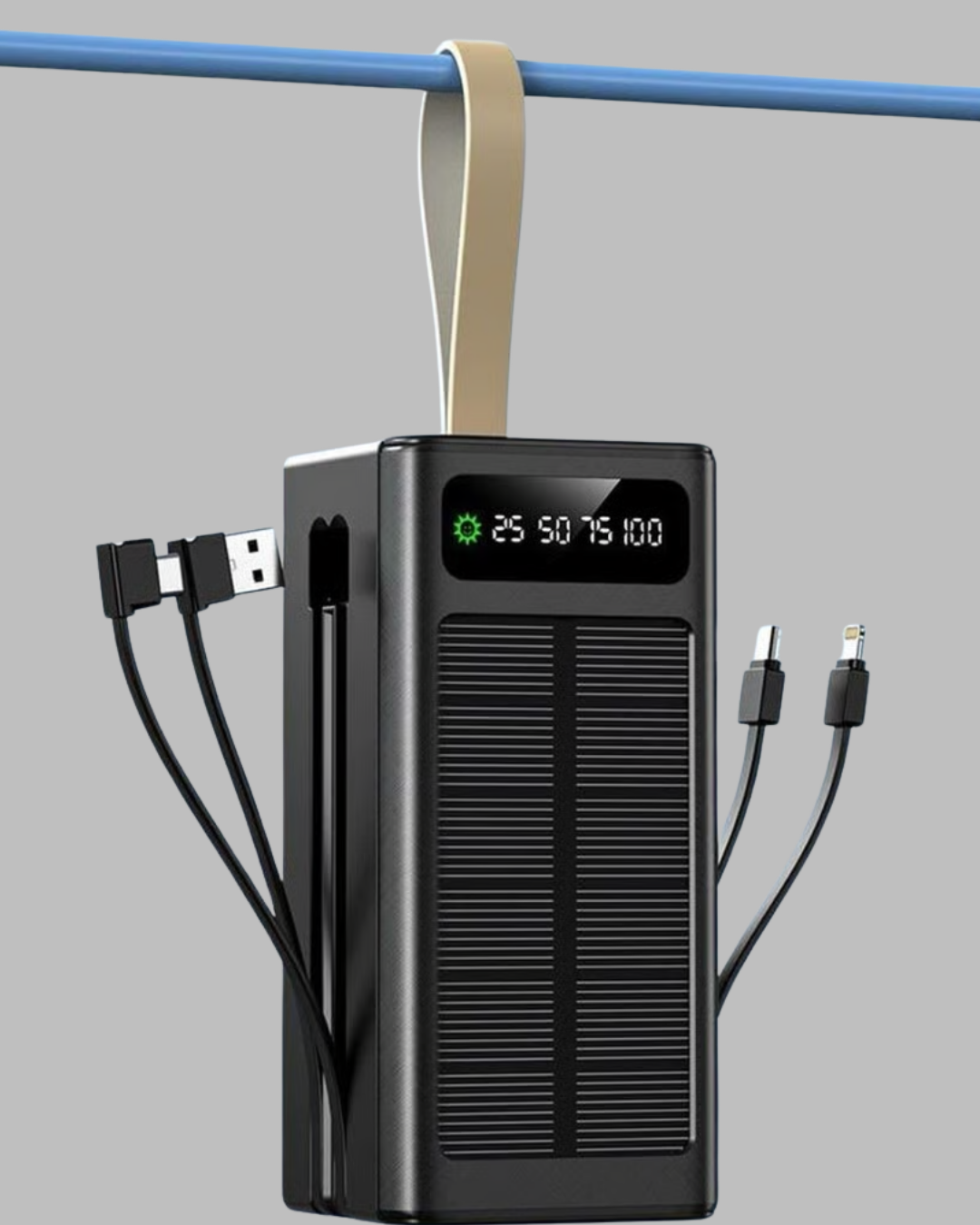 Kamp ve Outdoor Kullanıma Uygun Güneş Panelli Powerbank
