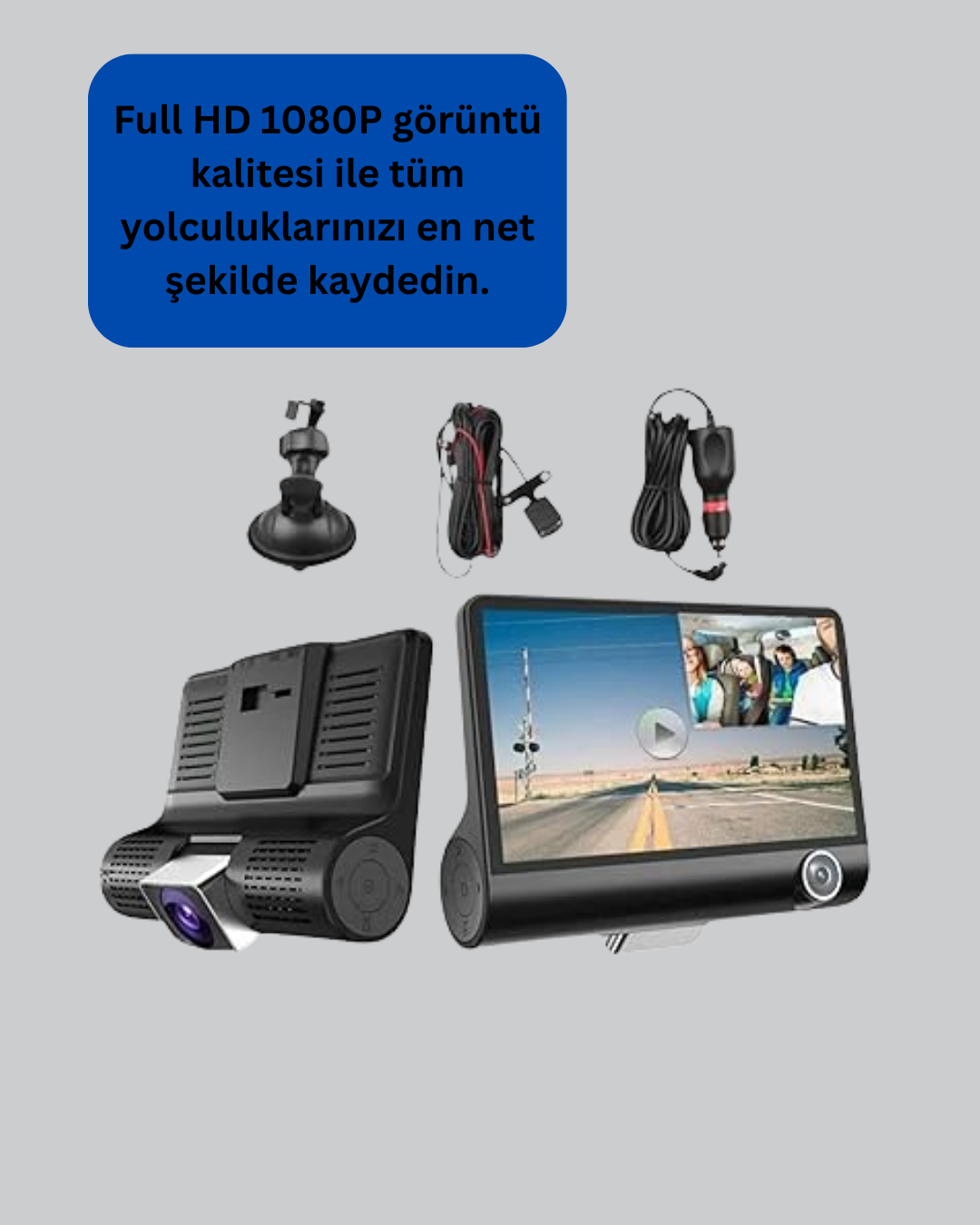 Çift ve Üçlü Lens Seçeneği ile Tüm Açılardan Kayıt Yapan Araç Kamerası
