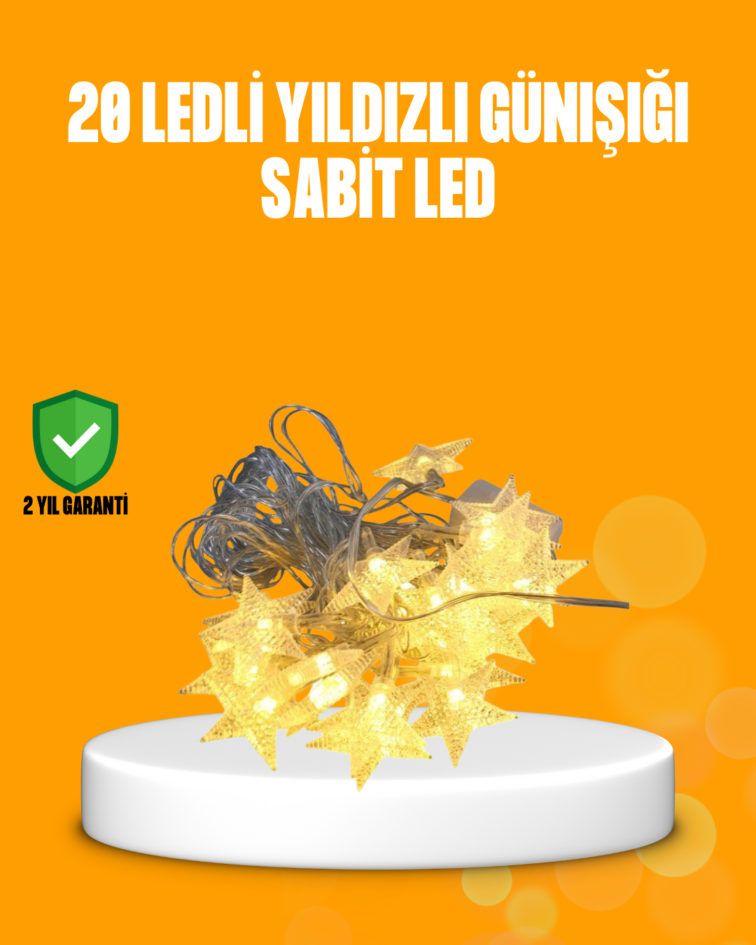Yıldız Led Işık 5 Metre Dekoratif Aydınlatma Günışığı