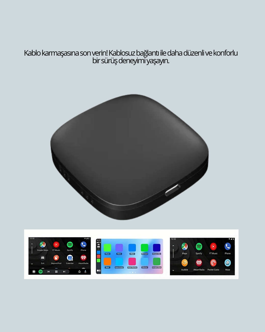 Bluetooth 5.0 Kablosuz Android Auto Araç İçi Adaptör