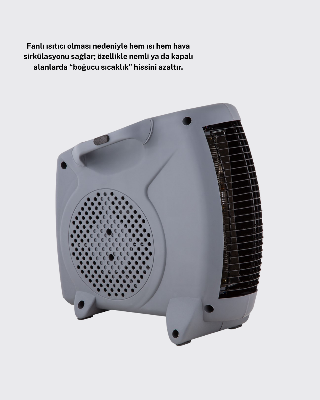 Fanlı Oda Isıtıcısı Termostat Kontrollü Soğuk Hava Üfleme Modu