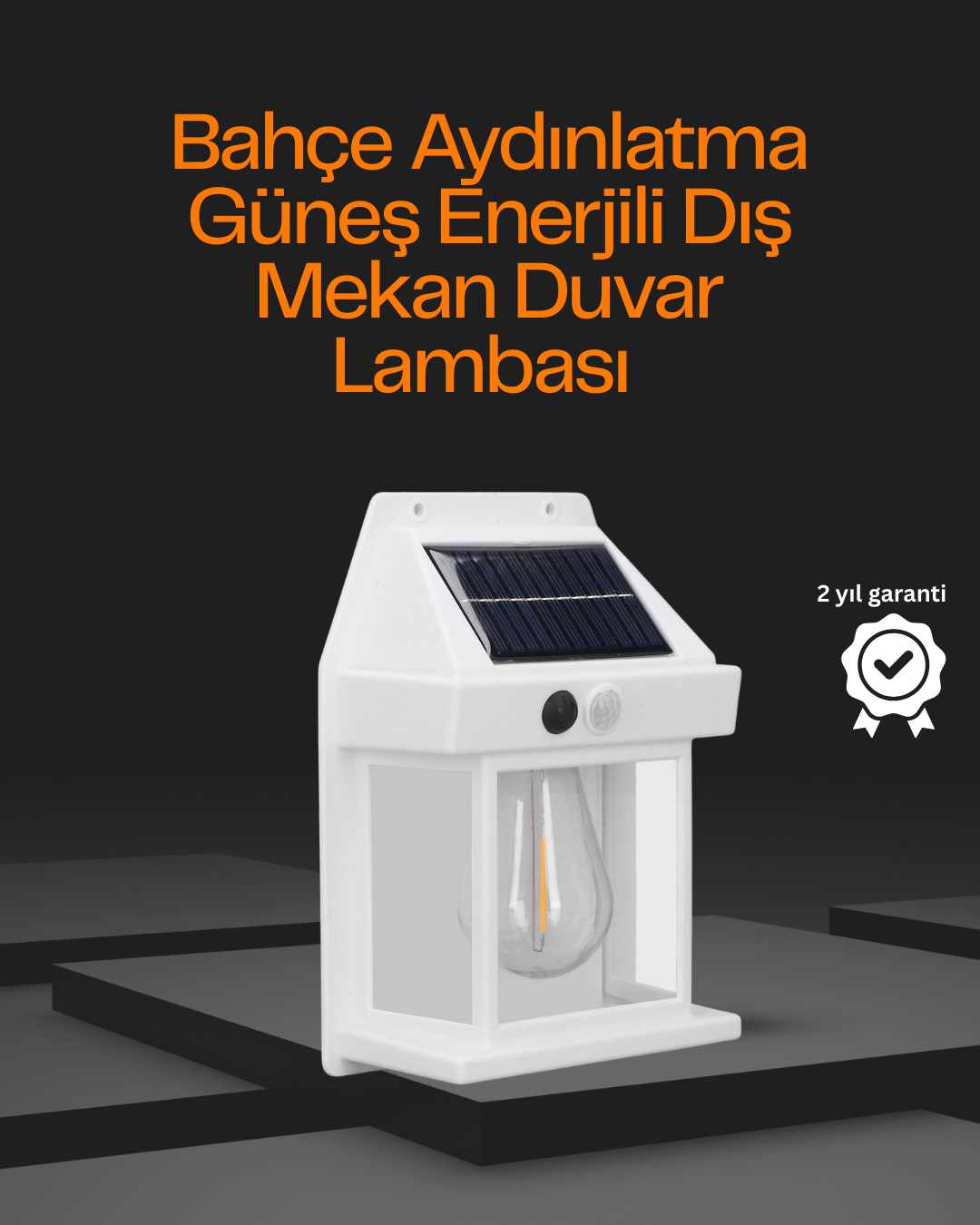1800 mAh Pilli Solar Duvar Aydınlatma
