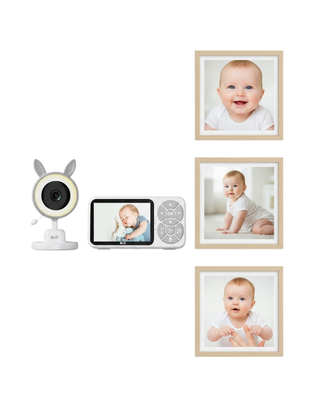 Karşılıklı Sesli Bebek Kamerası 4x Zoom Sıcaklık Sensörlü