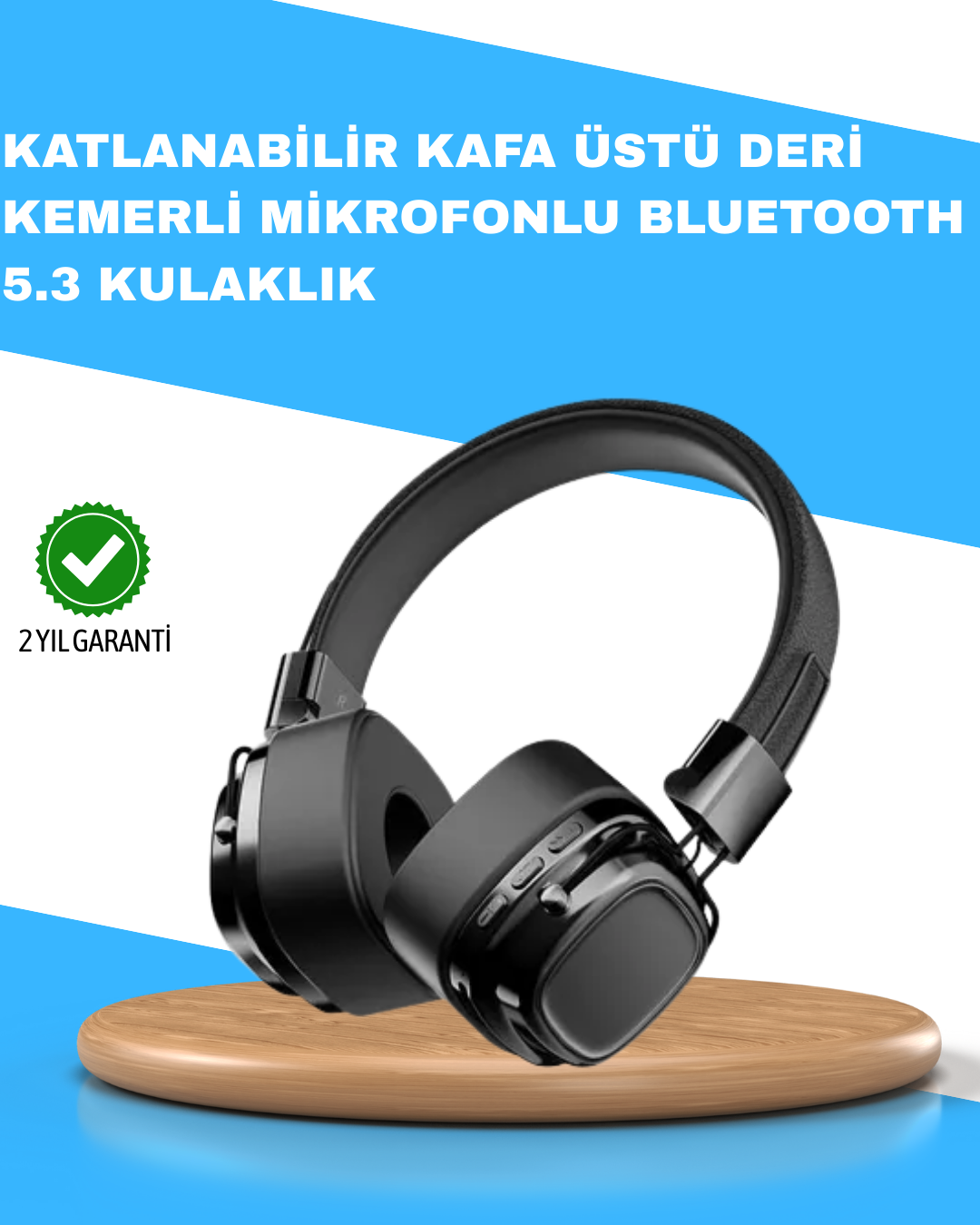Katlanabilir Tasarımlı Taşınabilir Kablosuz Müzik Kulaklığı