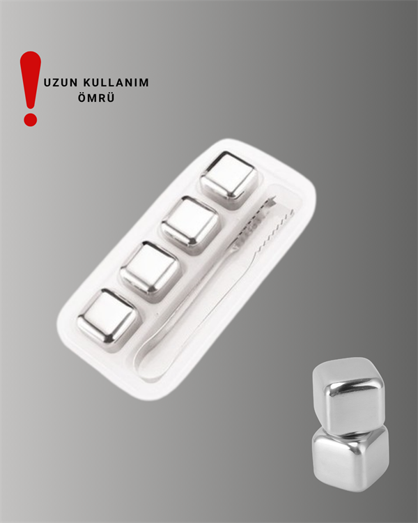 Çevre Dostu Metal Buz Küpü ve Kullanışlı Klips Seti