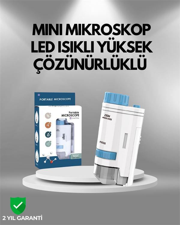 ABS Gövdeli Öğrenci ve Hobi Mikroskobu – Mavi Renk