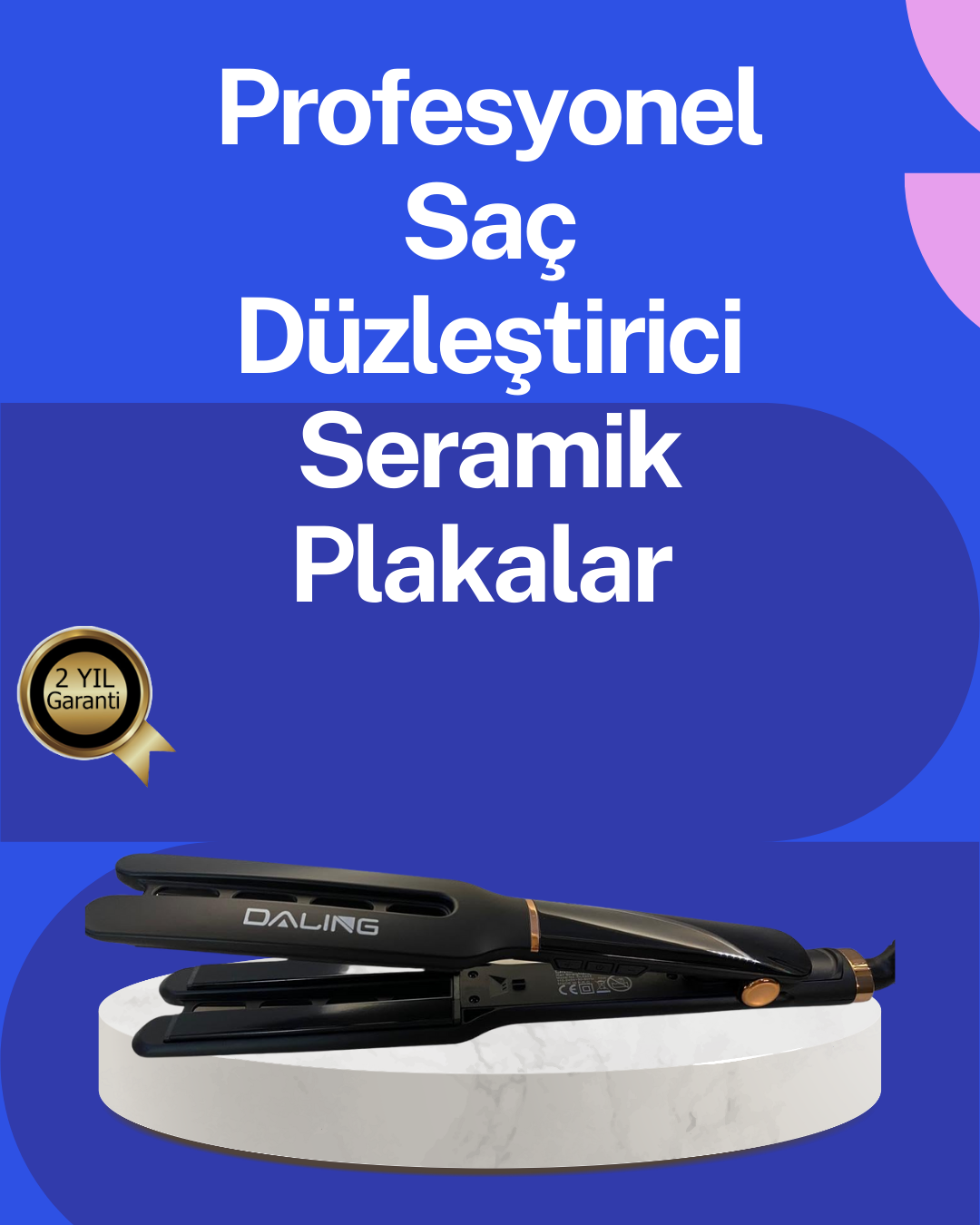 Kadın Saç Düzleştirici Seyahat Dostu 5 Kademeli Isı Kontrolü