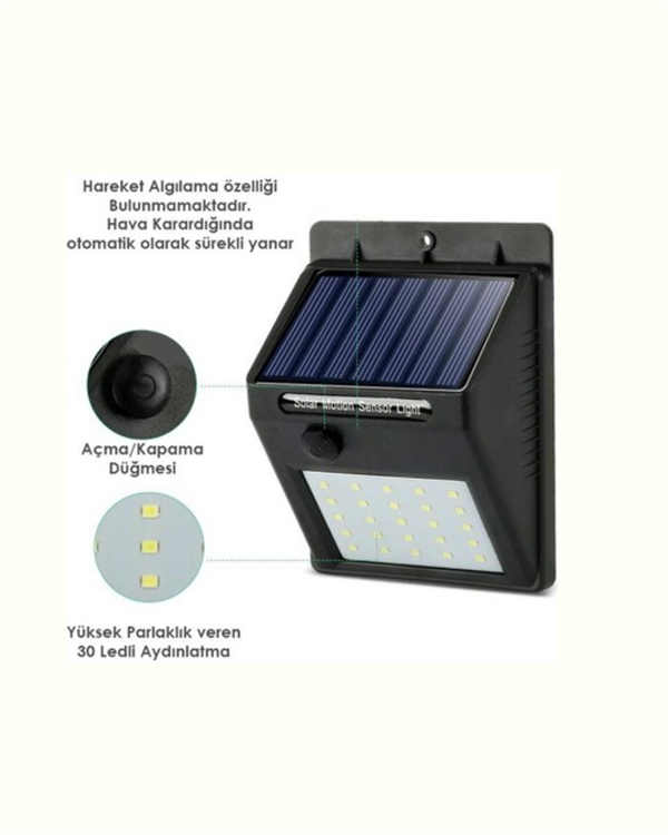Kablosuz Solar LED Lamba | Bahçe, Veranda, Merdiven Işığı, Otomatik Aç-Kapa Sensörlü