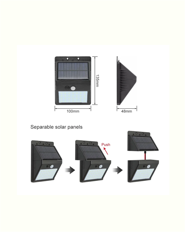 Kablosuz Solar LED Lamba | Bahçe, Veranda, Merdiven Işığı, Otomatik Aç-Kapa Sensörlü