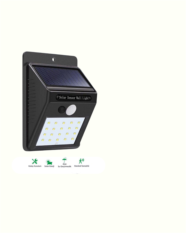 Kablosuz Solar LED Lamba | Bahçe, Veranda, Merdiven Işığı, Otomatik Aç-Kapa Sensörlü
