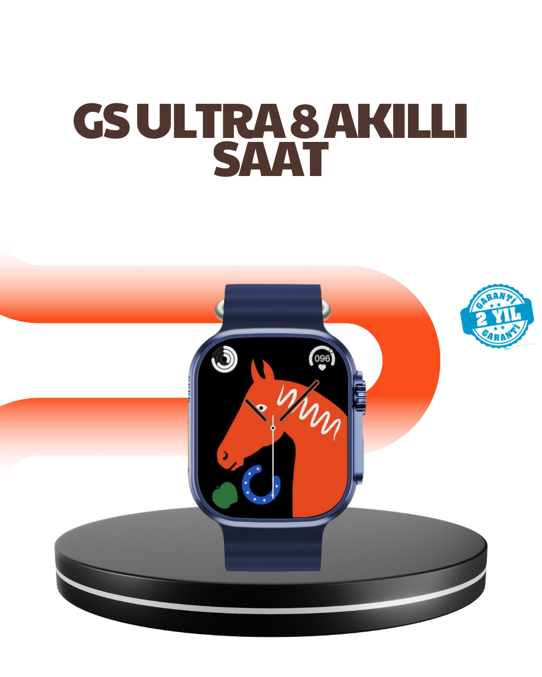 Ultra Akıllı Saat 2.05 İnç Büyük Ekran Bluetooth Aramalı IP67