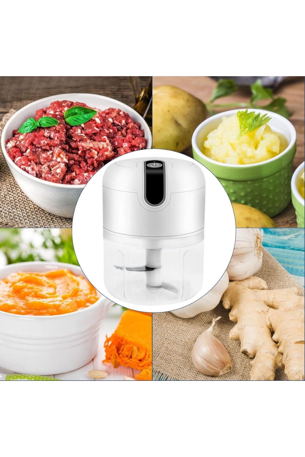 Rondo Doğrayıcı 250 ML Taşınabilir USB Şarjlı Pratik El Rondo Blender